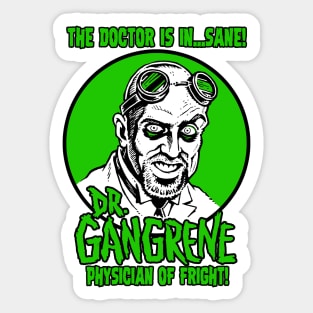 Dr. Gangrene - "The Doctor is in" Logo Sticker